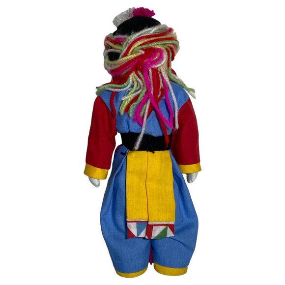 MOUNTAIN TRIBAL Hmong Doll Collectible Porcelain & Textile Costumed 8" Tall VTG - Picture 4 of 12
